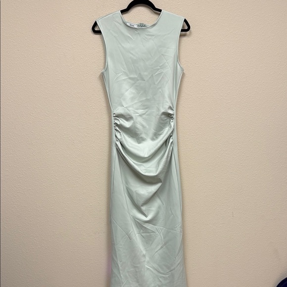 ROMY SCUBA GATHERED DRESS MINT - L - Picture 4 of 6